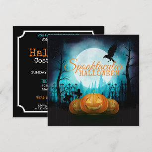 Convites Festa de fantasia de Spooktacular Halloween   Conv