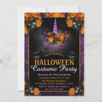 Festa de Fantasia de Unicórnio Floral de Halloween