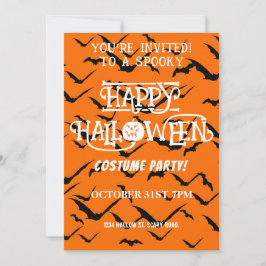 Convites Festa de Fantasia do Halloween Moderno Feliz Morce