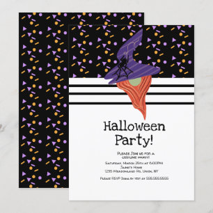 Convites Festa de Fantasias de Halloween Gnome Doodles Conf