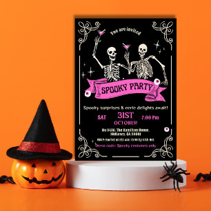 Convites Festa de Fantasmas Esqueleto Halloween Fantasia Co