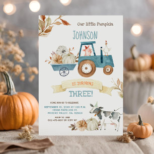 Convites Festa de Fazenda de outono Nosso Pequeno Aniversár
