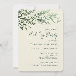 Convites Festa de Feriado Comercial de Pinus Desenhado na M