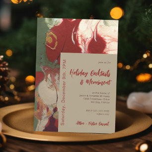 Convites Festa de Feriado de Abstrato pintado Contemporâneo