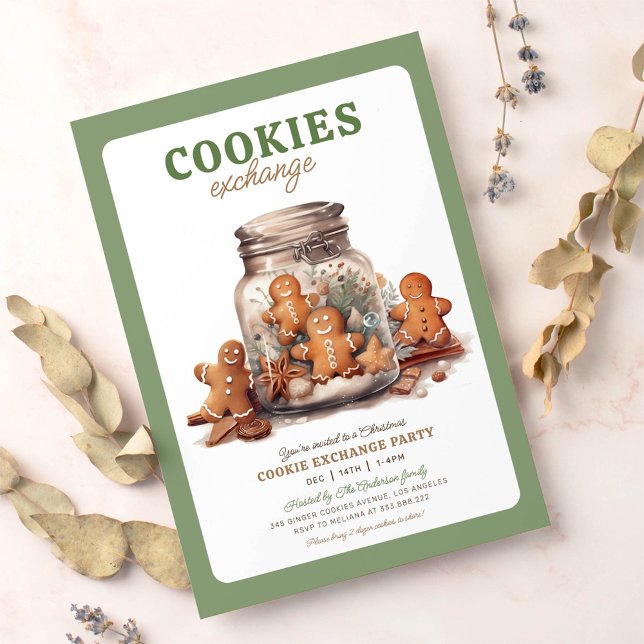 Convites Festa de Feriado de Bolachas de Natal (Criador carregado)