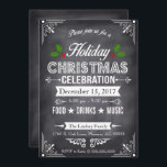 Convites Festa de Feriado de Chalkboard<br><div class="desc">Convide seus amigos e família para sua festa de Feriado com este convite elegante. Apresentando Holly de Natal, Cantos Decorativos Elegantes e Divisores e sobre fundo de quadro negro. Para mais personalização, clique no botão "Personalizar" e use a ferramenta design para modificar este modelo. Se você preferir papéis mais grossos,...</div>