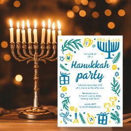 Convites Festa de Feriado de Hanukkah, em Whimsso, Personal