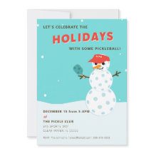 Festa de Feriado de Pickleball, um homem de neve h