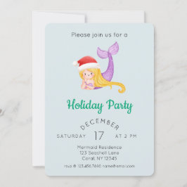 Convites Festa de Feriado de Sereia da Aquarela