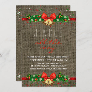 Convites Festa de Feriado Jingle Todo o Caminho