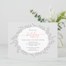 Festa de Feriado Simples de Wreath Woodland