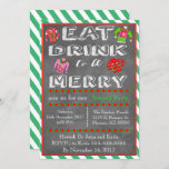 Convites Festa de Feriado Verde do Sweater Chalkboard<br><div class="desc">Convide seus amigos e família para sua festa de Natal de Natal com este convite elegante. Apresentando Sweatters de Natal, fonte Chalkboard, fundo verde Striped, pontos verdes e vermelhos. Para mais personalização, clique no botão "Personalizar" e use a ferramenta design para modificar este modelo. Se você preferir papéis mais grossos,...</div>