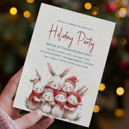 Convites Festa de Férias Brancas com Red Scarf