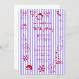 Convites Festa de férias com traje manual