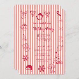 Convites Festa de férias com traje manual