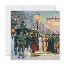 Festa de Férias da Cena Parisiense Vintage Winter