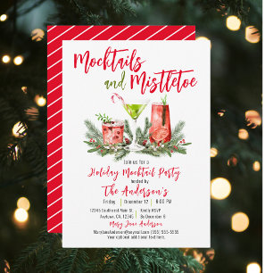 Convites Festa de Férias das Bebidas Festivas Mistletoy