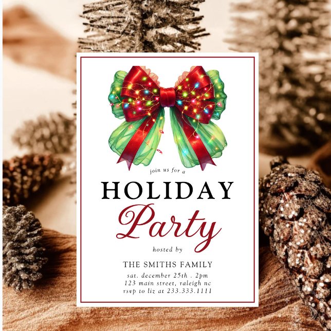 Convites Festa de Férias das Luzes de Natal do Arco Moderno (Criador carregado)