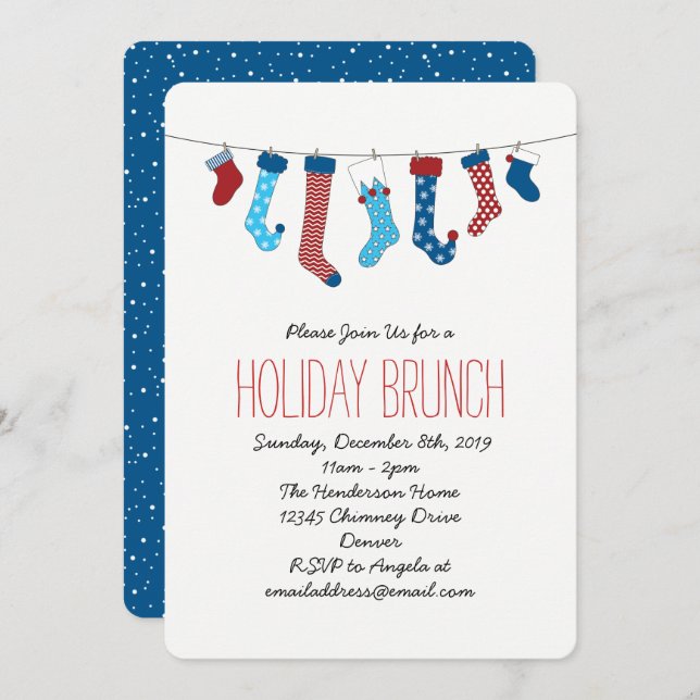 Convites Festa de Férias de Natal (Frente/Verso)