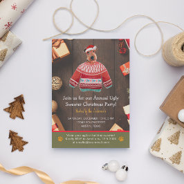 Convites Festa de Férias de Natal Airedale Dog Ugly Sweet