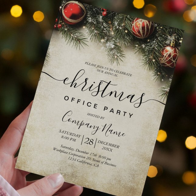 Convites Festa de Férias de Natal e Ornamentos (Criador carregado)