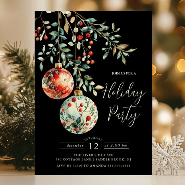 Convites Festa de Férias de Natal Elegante (Criador carregado)