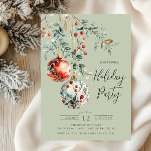 Convites Festa de Férias de Natal Elegante