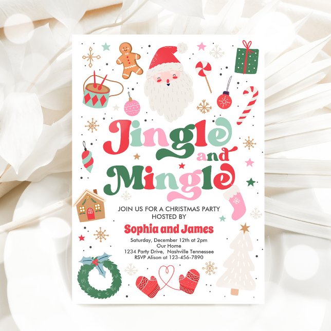 Convites Festa de Férias de Natal Jingle E Mingle (Criador carregado)
