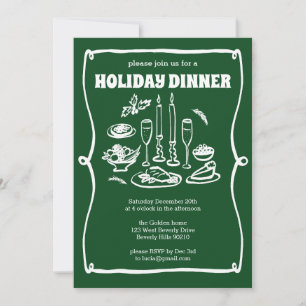 Convites Festa de Férias de Natal Whimsical PERSONALIZADA