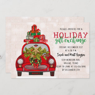 Convites Festa de Férias de Troca de Presentes de Natal