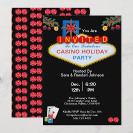 Convites Festa de Férias do Estilo do Casino em Las Vegas