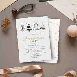 Convites Festa de Férias Douradas e Negras das Árvores de N