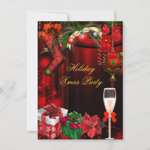 Convites Festa de Férias Elegante Champanhe Verde Dourado