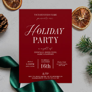 Convites Festa de Férias Elegante Natal comercial