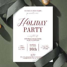 Convites Festa de Férias Elegante Natal comercial