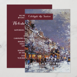 Convites Festa de Férias na Cena Parisiense de inverno