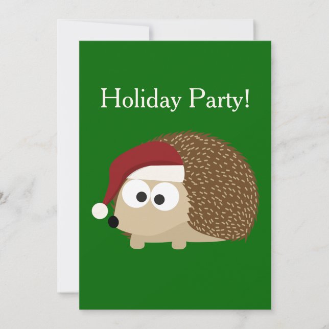 Convites Festa de Férias! Papais noeis Hedgehog (Frente)
