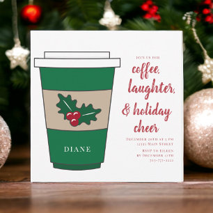 Convites Festa de Férias Personalizadas do Café de Natal Ho