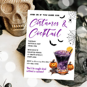 Convites Festa de Festa de Halloween e Cocktails