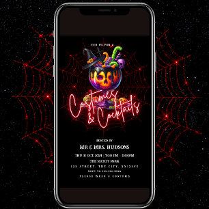 Convites Festa de Festa de Halloween e Cocktails