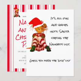 Convites Festa de Festa de Natal Engraçado Citação Elf