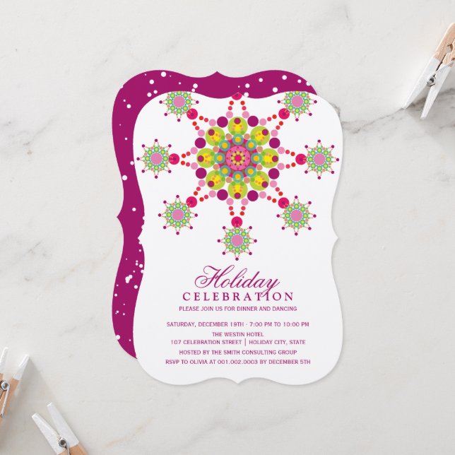 Convites Festa de Festivo Elegante Estrela Moderna das Fest (Frente/Verso In Situ)