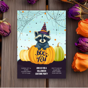 Convites Festa de Figuras Cuecas de Pumpkin em Raccoon Hall