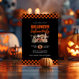 Convites Festa de Figurino de Halloween para Crianças Bonit