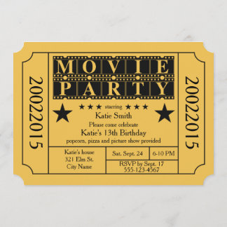 Convites Festa de Filme