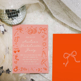 Convites Festa de Fim de Semana da Bachelorette de Esquetes