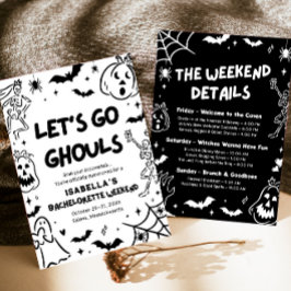 Convites Festa de Fim de Semana do Halloween Desenhado à Mã