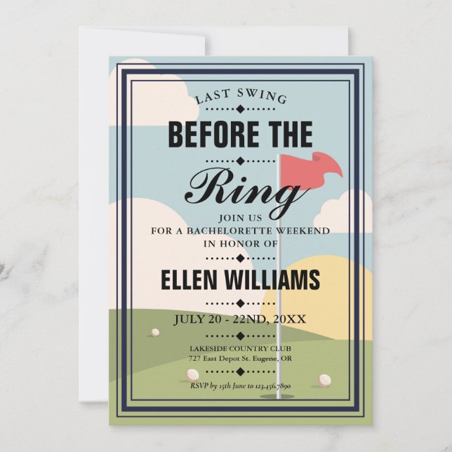 Convites Festa de Fim de Semana do Último Balanço de Soltei (Frente)