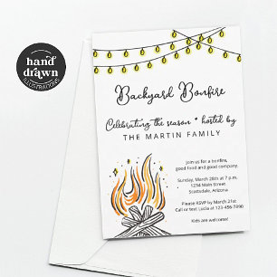 Convites Festa de Fogueira no Quintal de Outono