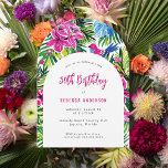 Convites Festa de Foliagem Tropical Hawaii Luau<br><div class="desc">Celebrar no paraíso com nossa Modelo de Convite de festas de Pintura de Folhagem Tropical Hawaii Luau. Projetado em uma elegante forma de arco, este convite apresenta uma vibrante folhagem tropical ao estilo aquarela, capturando a beleza exuberante do Havaí. Perfeito para um aniversário tropical, festejo de destino, ou festa de...</div>
